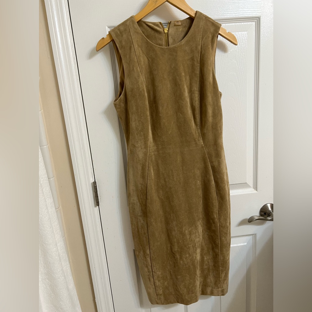 Calvin Klein Sleeveless Dress That Looks Like Suede Calvin Klein Sleeveless Dress That Looks Like Suede